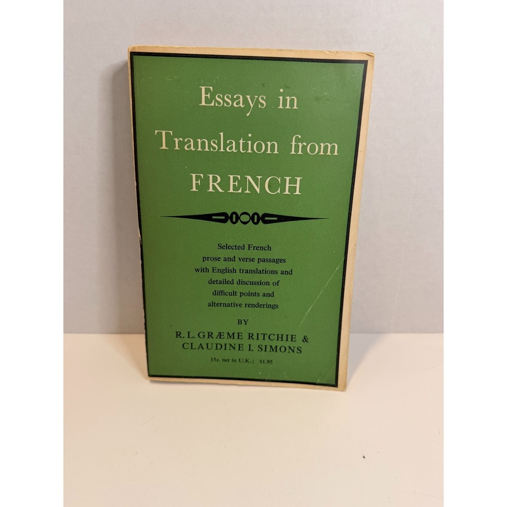 Essays in Translation from French Ritchie Simons Cambridge Language Study Book